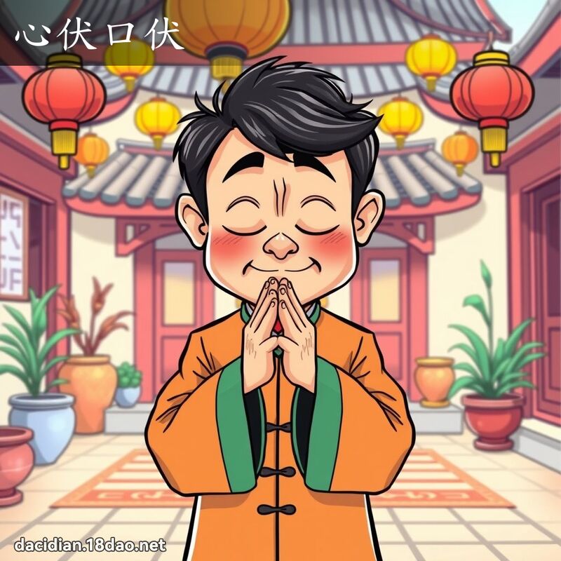 心伏口伏 - 国语大辞典配图
