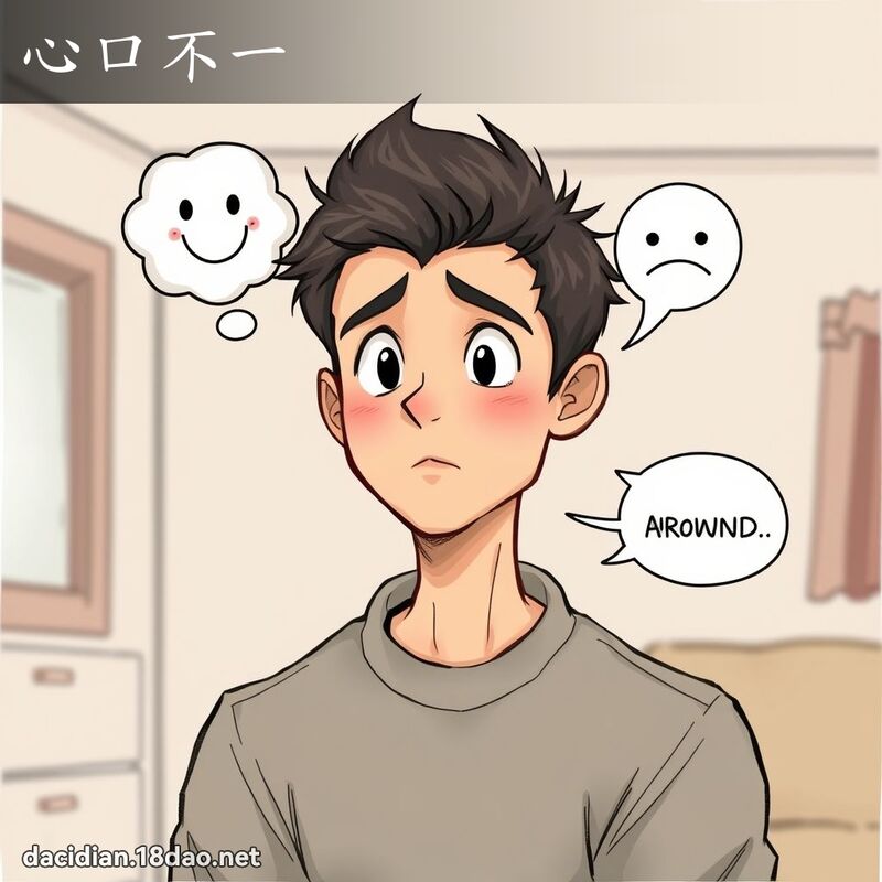 心口不一 - 國語大辭典配圖