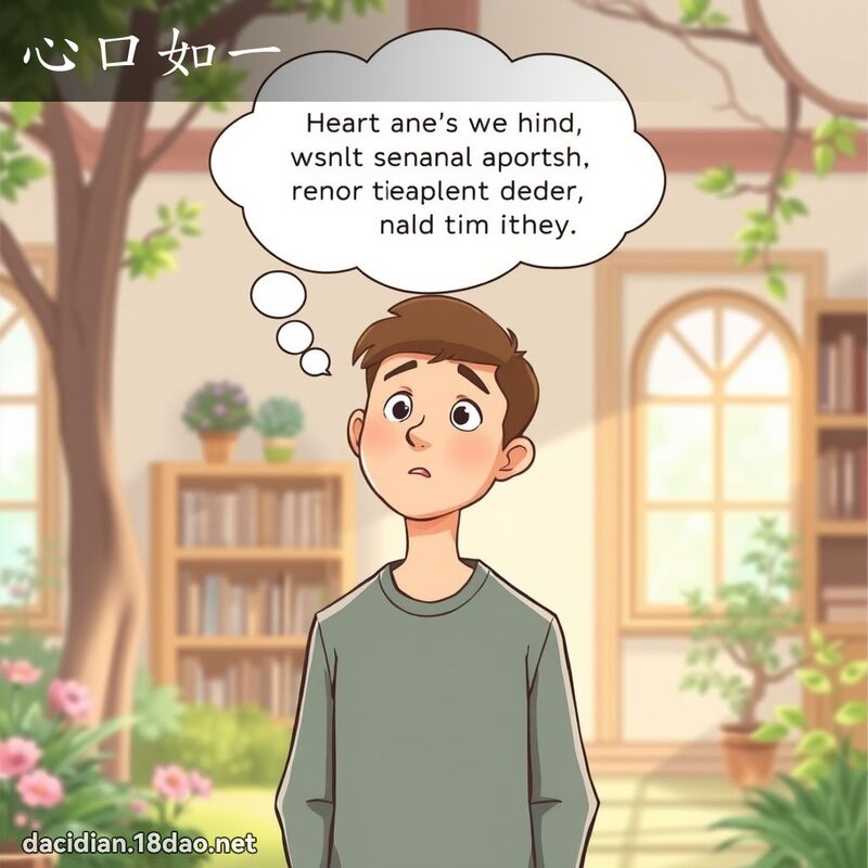 心口如一 - 国语大辞典配图