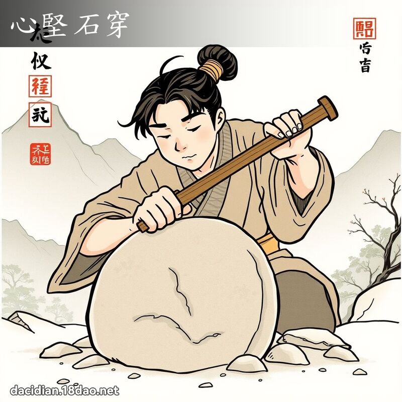 心堅石穿 - 國語大辭典配圖