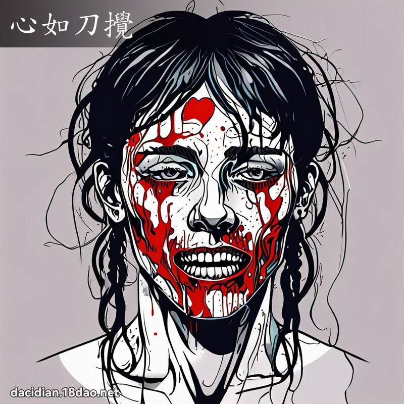 心如刀攪 - 國語大辭典配圖