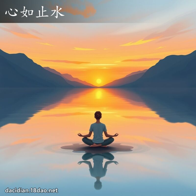 心如止水 - 国语大辞典配图
