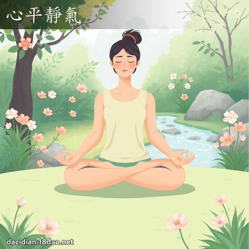 心平靜氣 - 國語大辭典配圖