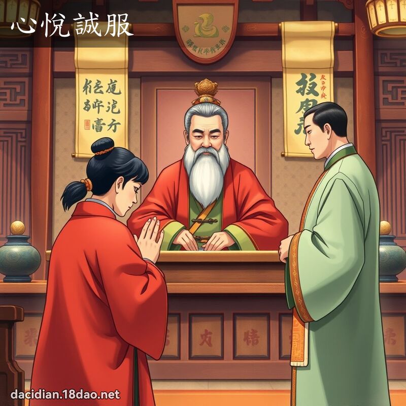 心悅誠服 - 國語大辭典配圖
