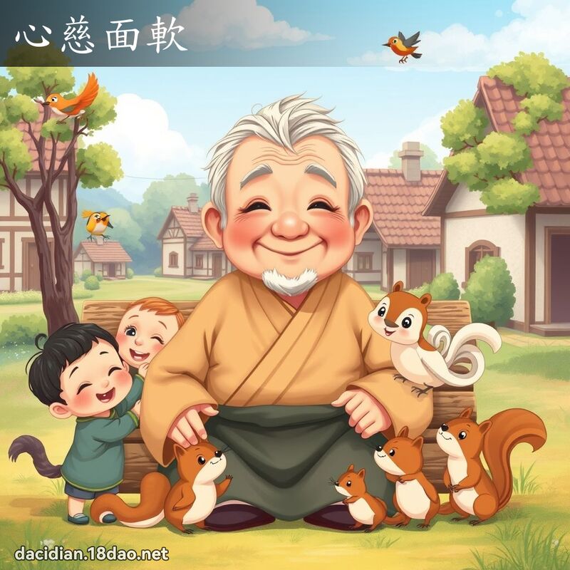 心慈面软 - 国语大辞典配图