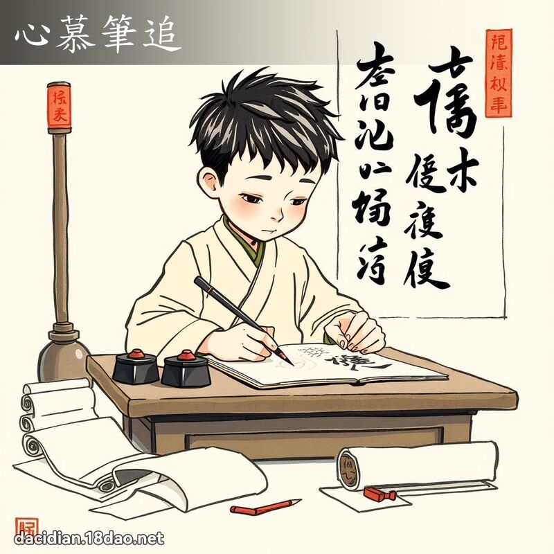 心慕笔追 - 国语大辞典配图