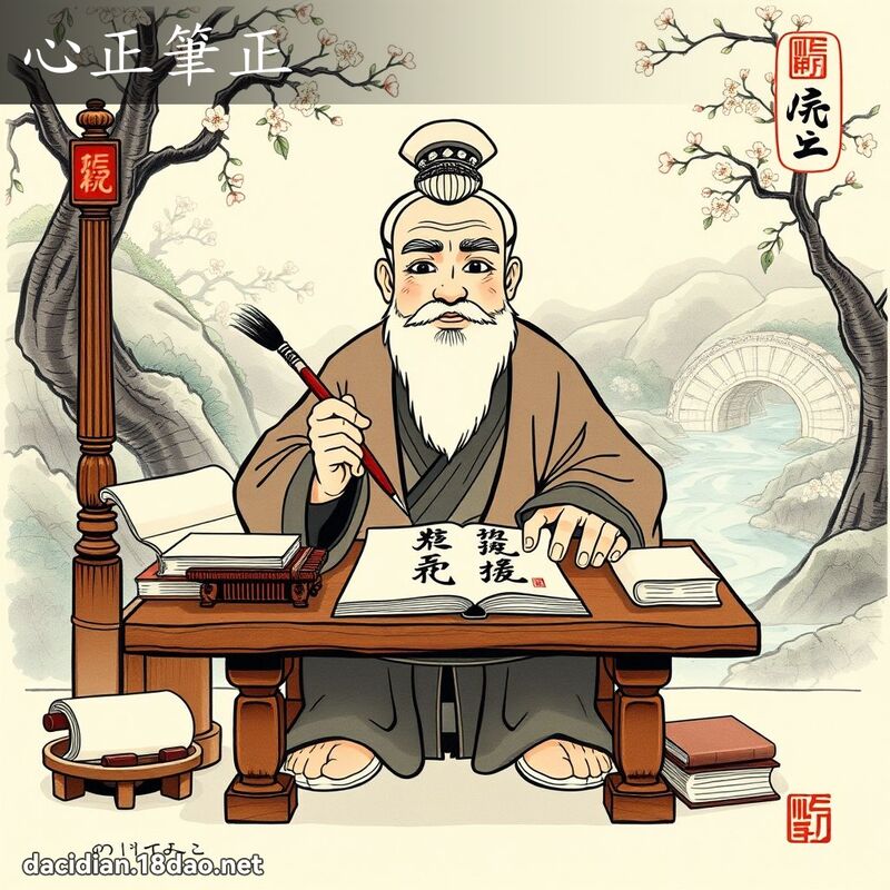 心正笔正 - 国语大辞典配图