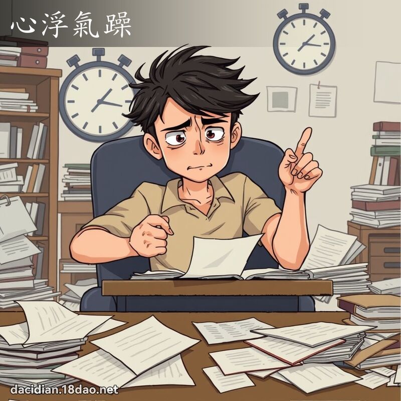 心浮氣躁 - 國語大辭典配圖