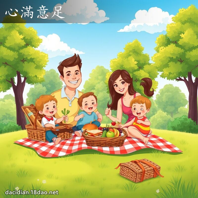 心满意足 - 国语大辞典配图