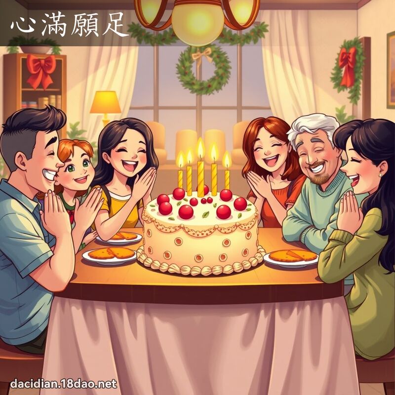 心满愿足 - 国语大辞典配图