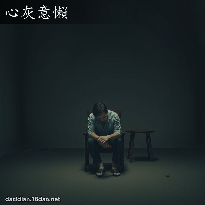 心灰意懒 - 国语大辞典配图