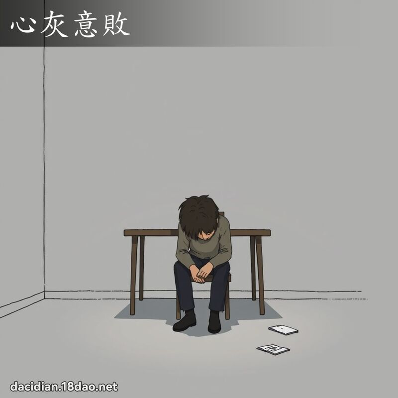心灰意败 - 国语大辞典配图