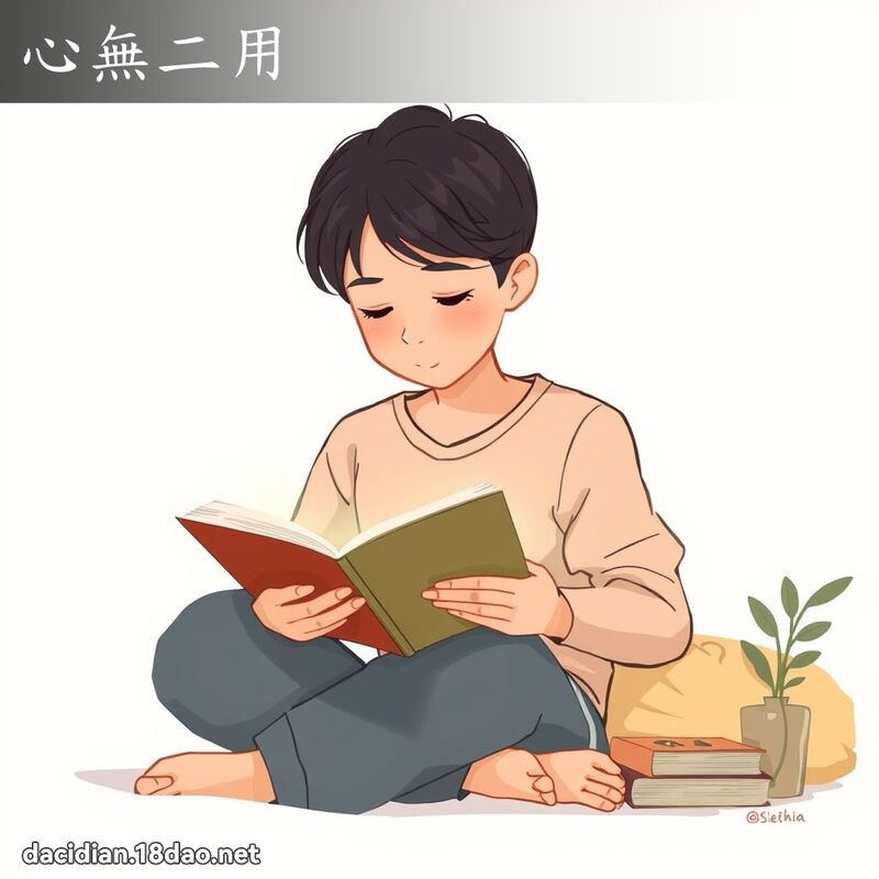 心無二用 - 國語大辭典配圖