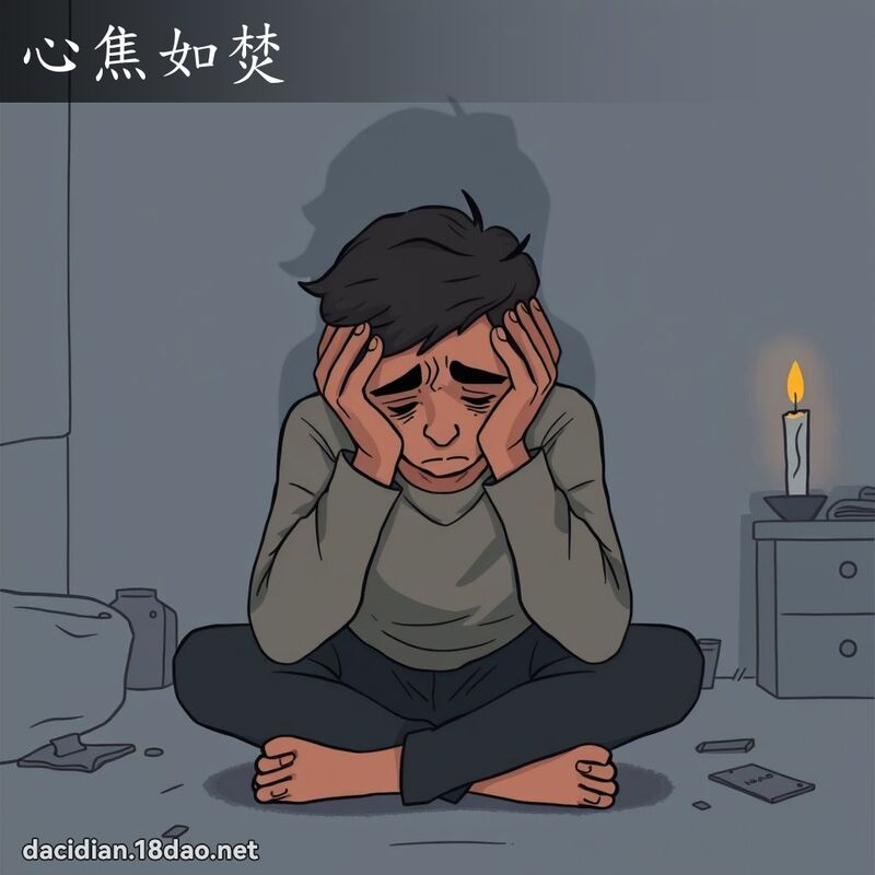 心焦如焚 - 国语大辞典配图