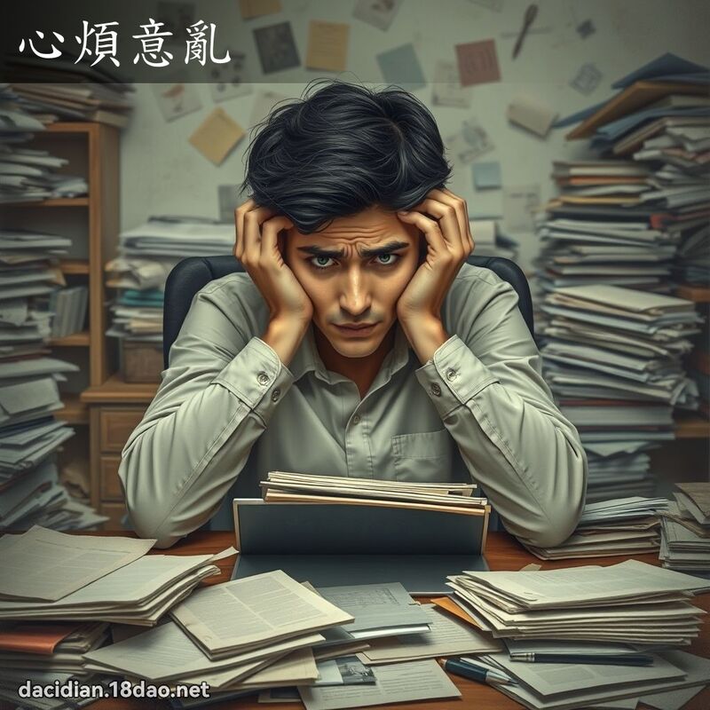 心煩意亂 - 國語大辭典配圖
