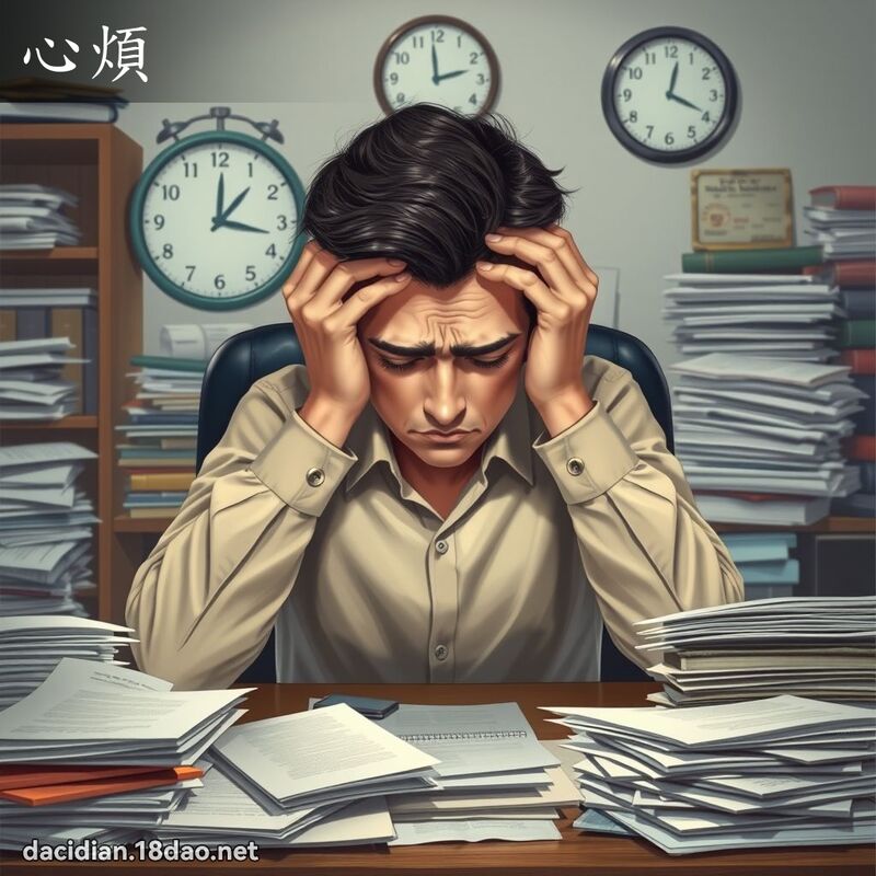 心烦 - 国语大辞典配图