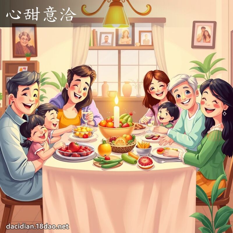 心甜意洽 - 國語大辭典配圖
