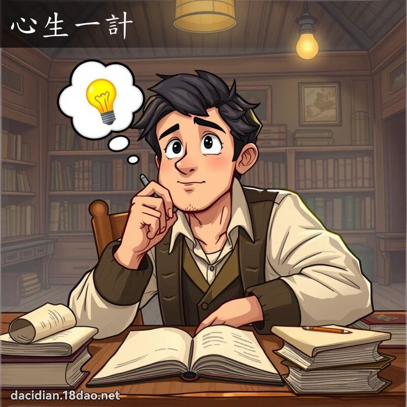 心生一计 - 国语大辞典配图