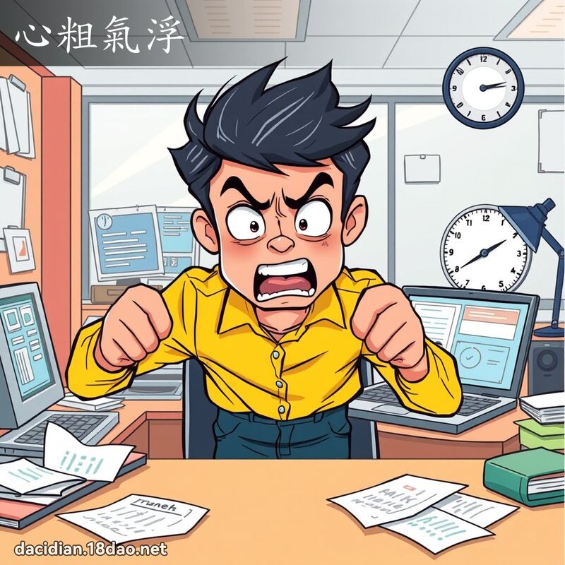心粗氣浮 - 國語大辭典配圖