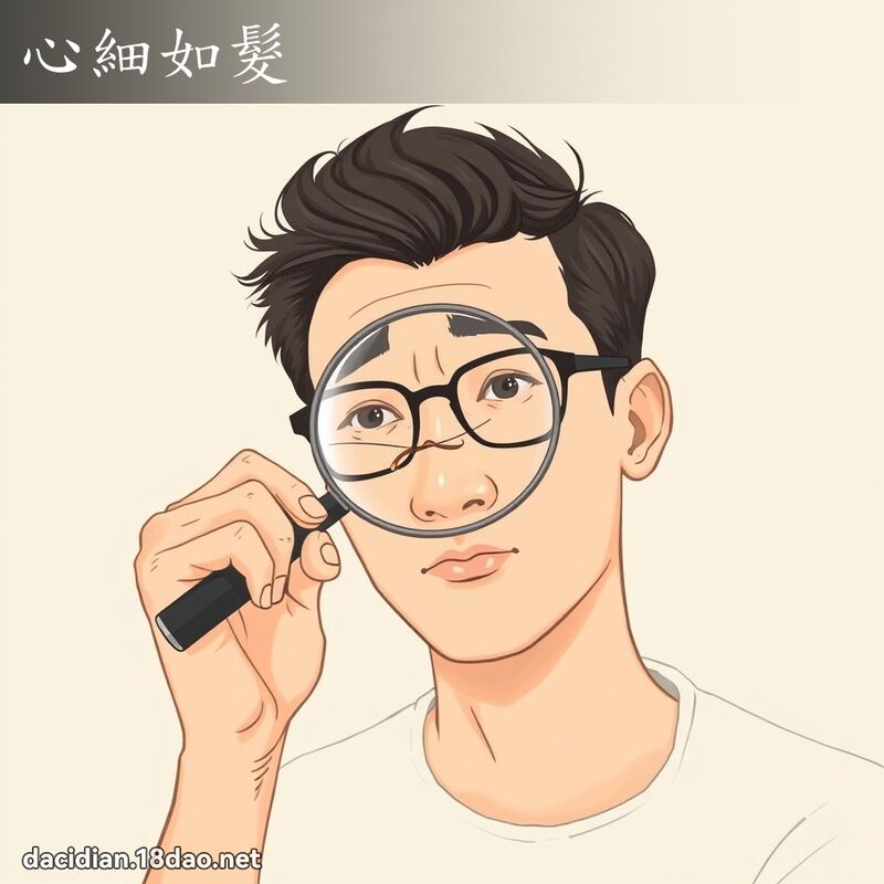 心細如髮 - 國語大辭典配圖