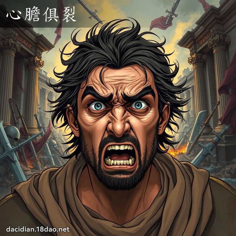 心胆俱裂 - 国语大辞典配图