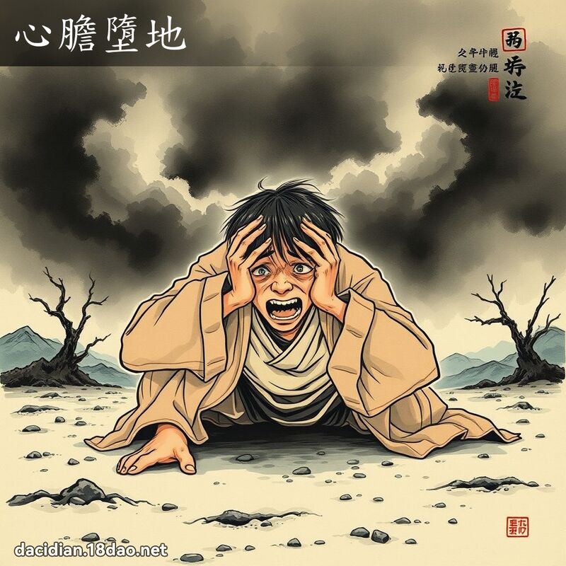 心膽墮地 - 國語大辭典配圖
