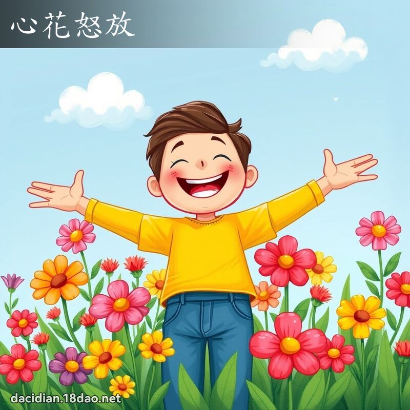 心花怒放 - 国语大辞典配图
