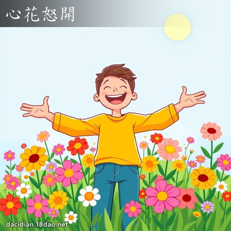 心花怒开 - 国语大辞典配图