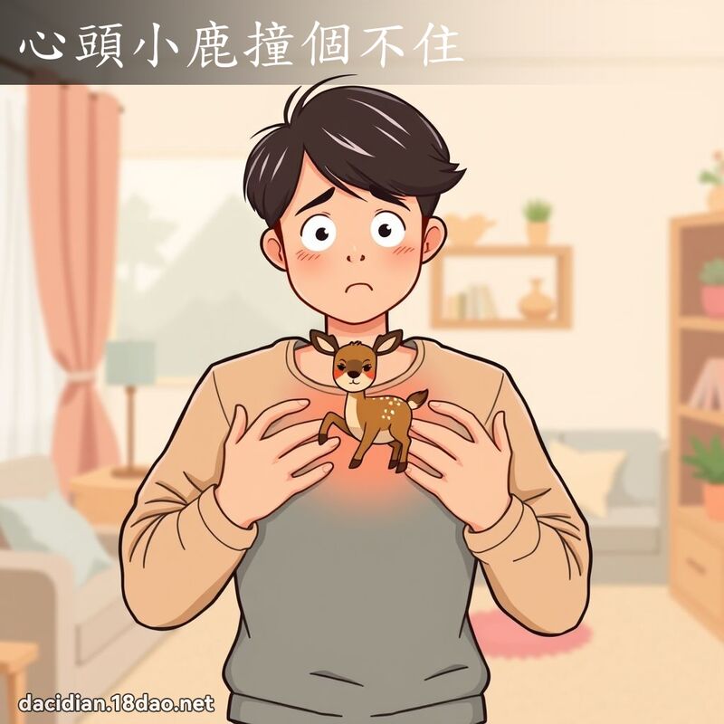 心頭小鹿撞個不住 - 國語大辭典配圖