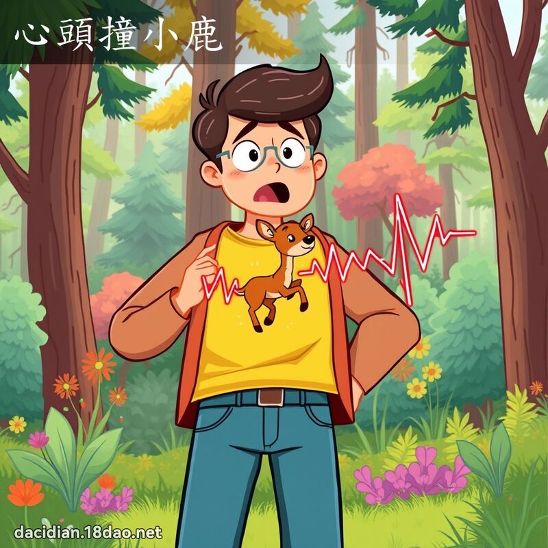 心頭撞小鹿 - 國語大辭典配圖