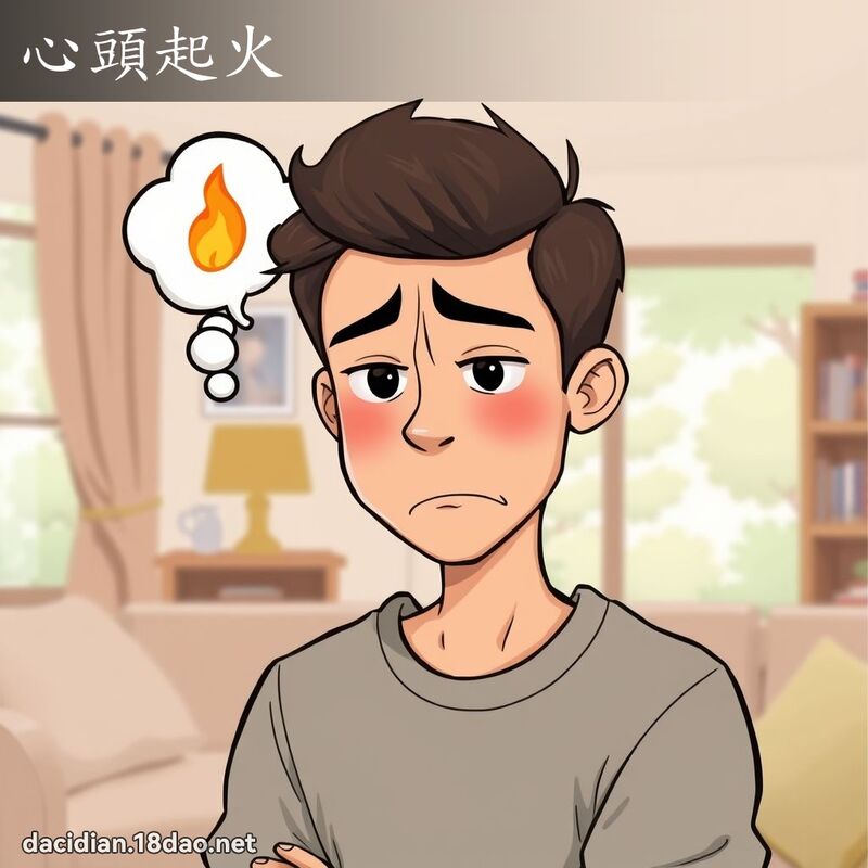 心頭起火 - 國語大辭典配圖
