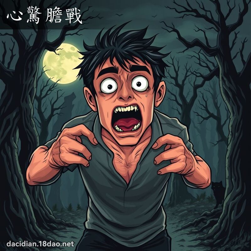 心驚膽戰 - 國語大辭典配圖