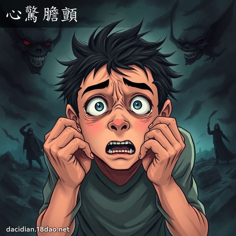 心驚膽顫 - 國語大辭典配圖