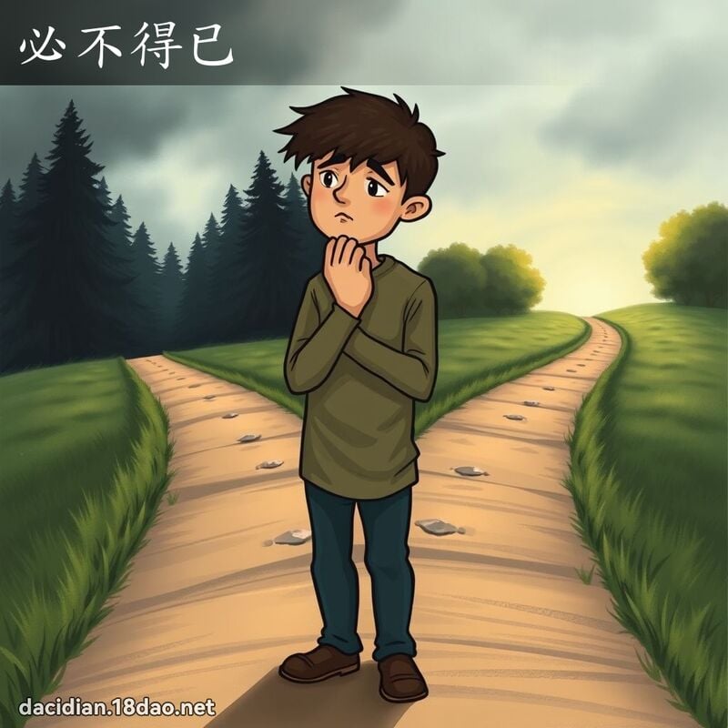 必不得已 - 國語大辭典配圖