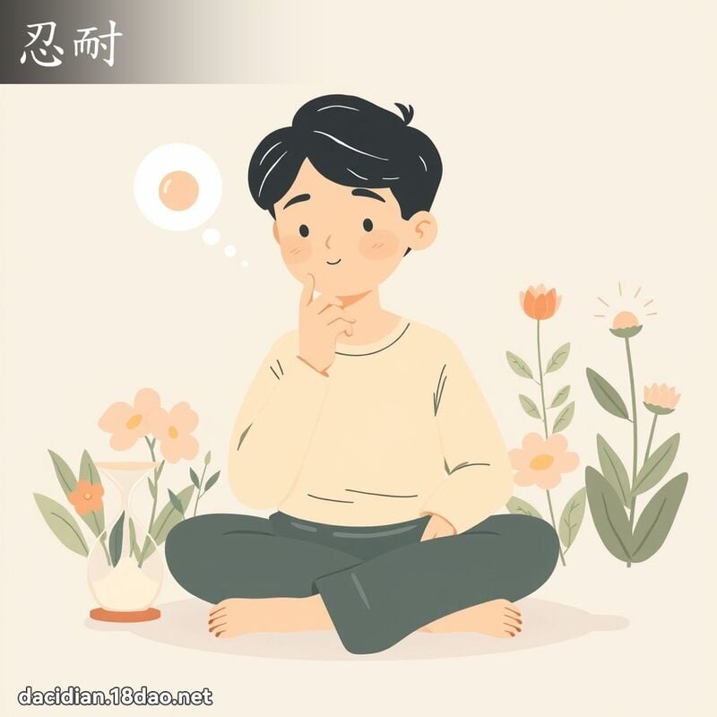 忍耐 - 國語大辭典配圖