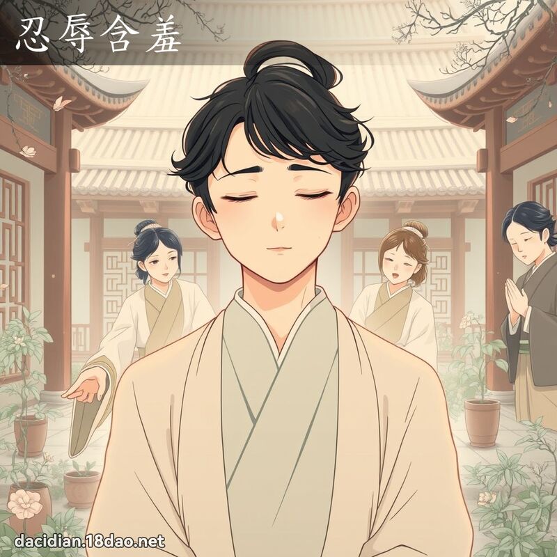 忍辱含羞 - 國語大辭典配圖