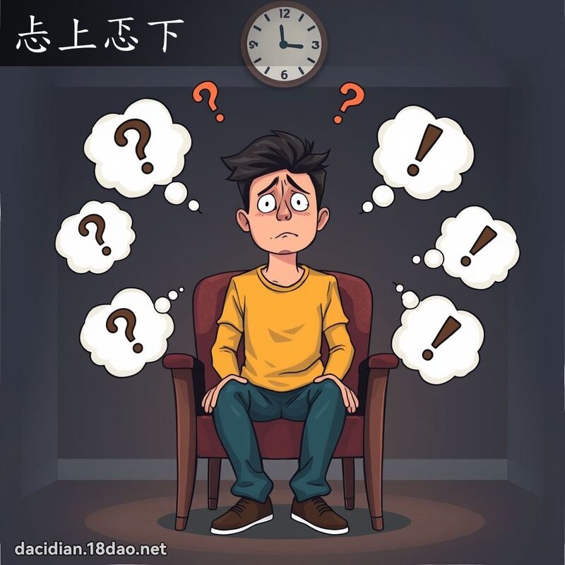 忐上忑下 - 國語大辭典配圖