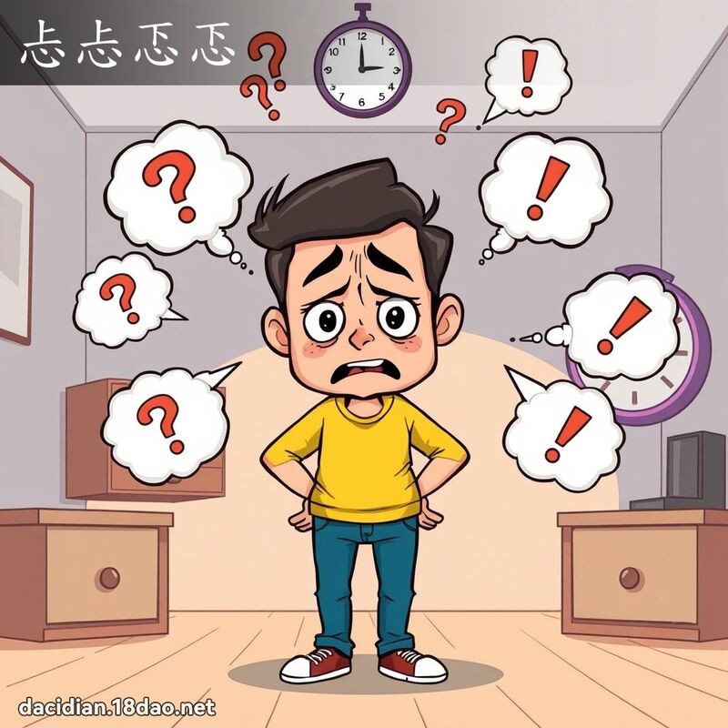 忐忐忑忑 - 國語大辭典配圖