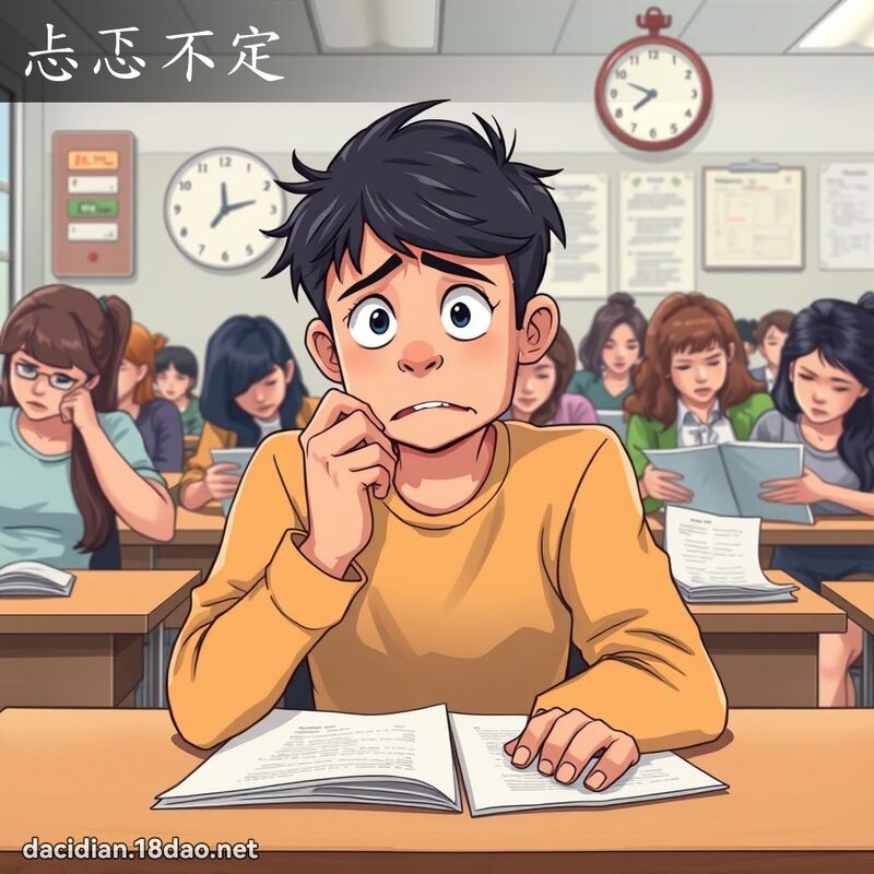 忐忑不定 - 國語大辭典配圖