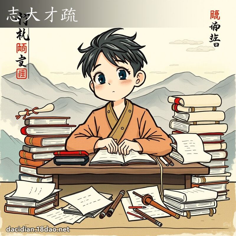 志大才疏 - 國語大辭典配圖