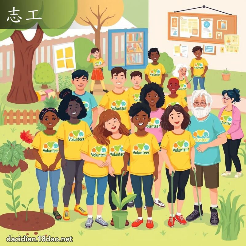 志工 - 國語大辭典配圖