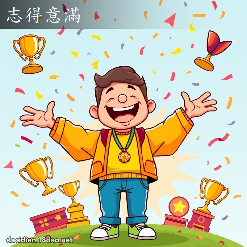 志得意满 - 国语大辞典配图
