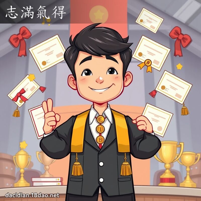 志滿氣得 - 國語大辭典配圖