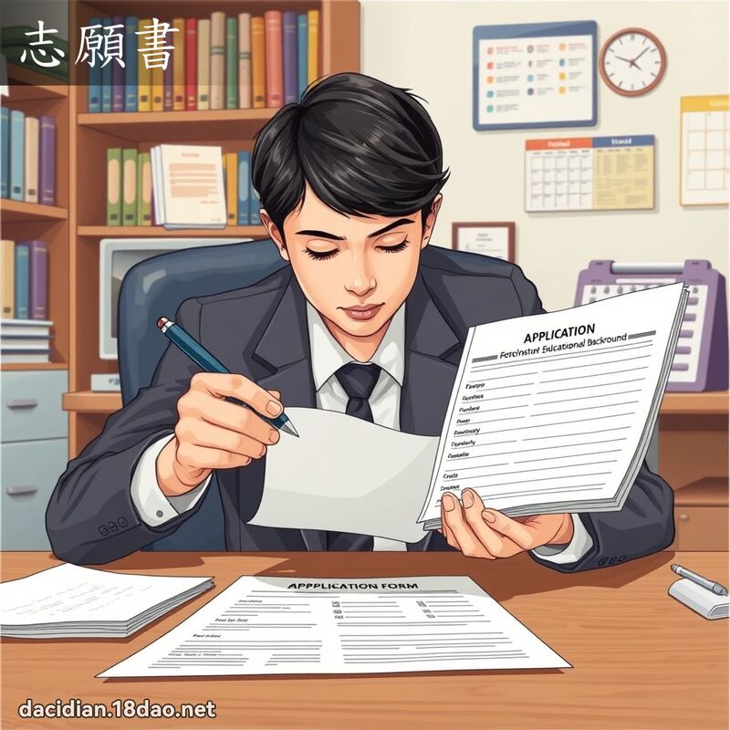 志愿书 - 国语大辞典配图