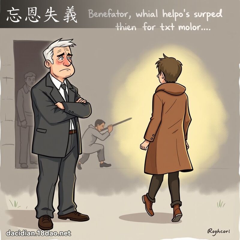 忘恩失义 - 国语大辞典配图