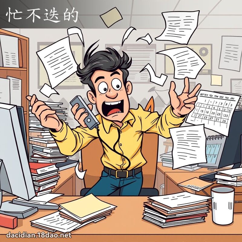 忙不迭的 - 国语大辞典配图