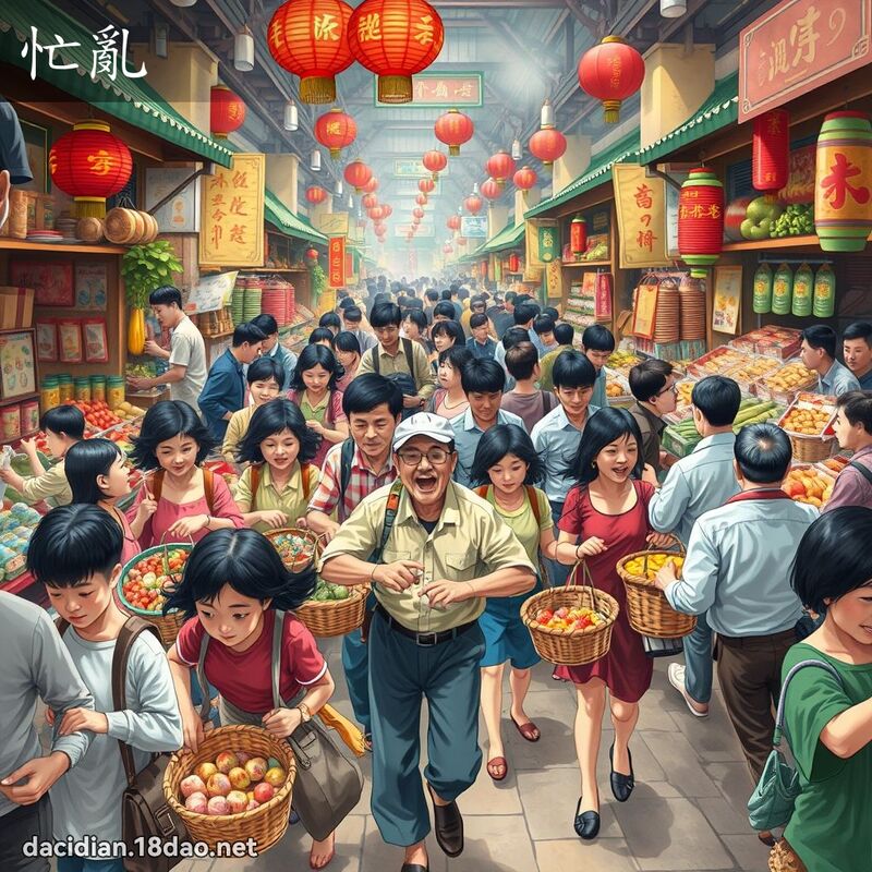 忙亂 - 國語大辭典配圖