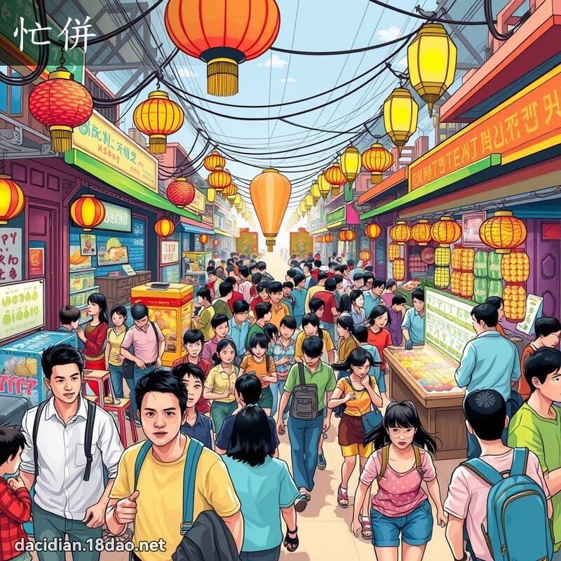 忙併 - 国语大辞典配图