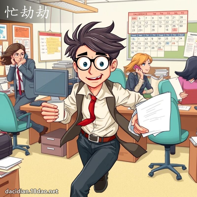忙劫劫 - 国语大辞典配图