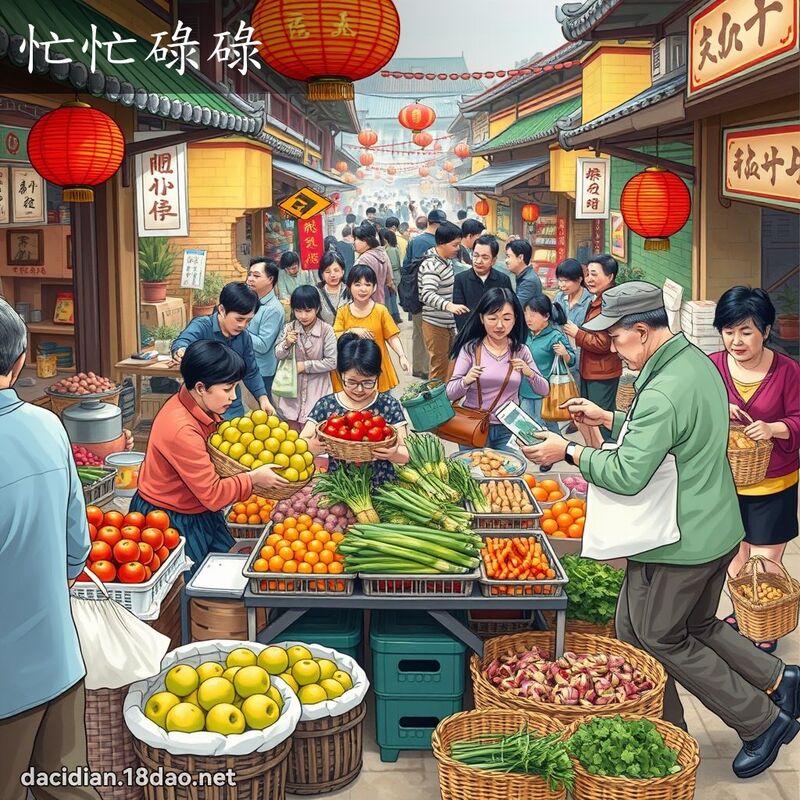 忙忙碌碌 - 國語大辭典配圖